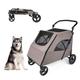 Wedyvko Pet Stroller for Large Dogs,Up to 54KG Pet Pram Adjustable Handle, Folding Dog Buggy, XXL Storage Double Pet Pram for Cats