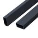 BBAUER Cable Protector Pvc Square，Self-Adhesive Floor Wire Hider Cover，Electrical Cable Tidy/Black/24 * 14Mm