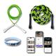 Elevate Rope - Jump Rope Bundle With Workout App - 2 x Adjustable Jump Rope - Adults & Kids - Speed + Beaded Rope - Condition & Tricks - Indoor/Outdoor - Jump Rope Set (Green)