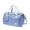 Small Gym Bag for Women, Travel Duffle Bag Carry On Weekender Bag with Shoe Compartment, 31#Blue, Gym Bag&toiletry Bag