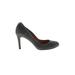 Ann Taylor Heels: Pumps Stiletto Cocktail Party Gray Print Shoes - Women's Size 8 1/2 - Round Toe