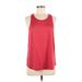 Nautica Active Tank Top: Red Print Activewear - Women's Size Medium