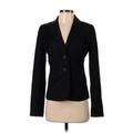 J.Crew Wool Blazer Jacket: Short Black Print Jackets & Outerwear - Women's Size 2 Tall