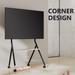 FITUEYES Mobile TV Stand Stylish Storage Corner TV Cart Mount for TVs Up to 78 Inch