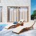 Patio Folding Chaise Lounge Set with Side Table