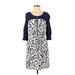 Lilly Pulitzer Casual Dress - Mini Scoop Neck 3/4 sleeves: Blue Print Dresses - Women's Size 4