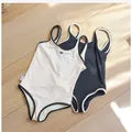 Maillot de bain une pièce pour fille protection solaire séchage rapide sangle dos nu