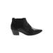 Dolce Vita Ankle Boots: Chelsea Boots Chunky Heel Casual Black Print Shoes - Women's Size 7 1/2 - Pointed Toe