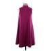 The Limited Casual Dress - A-Line Mock Sleeveless: Burgundy Solid Dresses - Women's Size X-Small