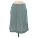 PrAna Casual A-Line Skirt Knee Length: Blue Bottoms - Women's Size 42