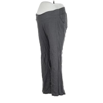 Motherhood Casual Pants - Mid/Reg Rise: Gray Bottoms - Women's Size Large Maternity