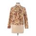 Coldwater Creek Jacket: Gold Print Jackets & Outerwear - Women's Size Medium Petite