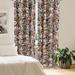 Herakleitos East Urban Home Floral Curtains Wild Rose Pattern Leopard Pair of 28"x63" Rose Warm Taupe Microfiber | 63 H x 28 W in | Wayfair