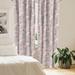 East Urban Home Flamingo Print Curtains Soft Palms & Birds Pair of 28 Blush Dust Warm Taupe Microfiber | 95 H x 28 W in | Wayfair