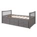 Kunpeng Daybed w/ Trundle & Drawers in Gray | 35.4 H x 42.3 W x 79.6 D in | Wayfair baopo3318