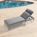 Wade Logan® Bridgetta 75.9" Long Reclining Single Chaise w/ Cushions Wicker/Rattan in Gray | 15.1 H x 23.5 W x 75.9 D in | Outdoor Furniture | Wayfair