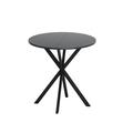 Wrought Studio™ Modern Cross Leg Round Dining Table Wood/Metal in Black | 29.55 H x 31.5 W x 31.5 D in | Wayfair 595AEE87AEF04AE5B7096735A57AE4AF