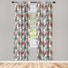 East Urban Home Bird Print Curtains Art Jungle Leaves-422557 Microfiber in Indigo | 63 H x 28 W in | Wayfair 39604F237C90400AB4911CD81FA59D63