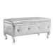 House of Hampton® Hellen Velvet Upholstered Storage Bench Wood/Velvet in Gray | 17.5 H x 38.01 W x 18 D in | Wayfair