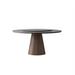 Orren Ellis Eidy Stone Pedestal Dining Table Wood in Brown/Gray | 29.5 H x 47.2 W x 47.2 D in | Wayfair 9B9CEFC002C6401698AF96DB4D0AAAC9