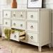 LORENZO 9 - Drawer Dresser Wood in White | 36.22 H x 55.12 W x 17.72 D in | Wayfair 02DQQ157JGCLABXGVKK6