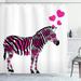 East Urban Home Pink Zebra Shower Curtain Romantic Animal Black White Pink Polyester | 70 H x 69 W in | Wayfair 457A5BC34F9347369556B1AD0B0D03D5