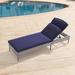 Ebern Designs Amsah 75.9" Long Reclining Single Chaise w/ Cushions Wicker/Rattan in Gray | 15.1 H x 23.5 W x 75.9 D in | Outdoor Furniture | Wayfair