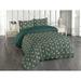 East Urban Home Easter Duvet Cover Set Funny Spring Gnome Pattern Teal Fern Green & Red in Brown/Green/White | Wayfair