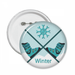 Sport Skiing Boots Watercolor Pattern Pins Badge Button Emblem Accessory Decoration 5pcs