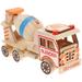 1PC Antique Cement Mixer Model Wooden Handicraft Simulation Concrete Mixer Car Toy