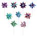 9pcs Sequins Pinwheels Colorful Wind Spinners Garden Party Pinwheel Wind Spinner for Patio Lawn