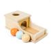 Busy edition Montessori Toys EC36 for Babies 6-12 Months Object Permanence Box Wooden Ball Drop Toy Play for 6 Month 1 2 3 Year Old Toddlers Infant Early Age Toy