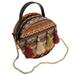 Women s Bag Cosmetic Bag PU Leather Ethnic Style Portable Chain Tassel Round Small Storage Bag Multi Purpose