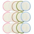 Eye Makeup Remover Pad 15 Pcs Blue Border Powder Puff Pads Morphie Portable Wipes Reusable Travel