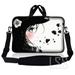 Laptop Skin Shop 17-17.3 inch Neoprene Laptop Sleeve Bag Carrying Case with Handle and Adjustable Shoulder Strap - Girl with White Rose