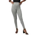 Plus Size Women's Everyday Stretch Cotton Legging by Jessica London in Medium Heather Grey (Size 18/20)