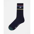 Parlez cotton logo socks in navy