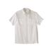 Men's Big & Tall Short-Sleeve Linen Shirt by KingSize in White (Size 8XL)
