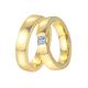 Trauring DOOSTI "Schmuck Geschenk Edelstahl Ehering Partnerring LIEBE" Fingerringe Gr. 72, ohne Zirkonia, Edelstahl, 5 mm, gelb (gelbgoldfarben) Trauringe