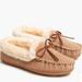 J. Crew Shoes | J. Crew Tan Suede Faux Fur Lined Moccasin Slippers | Color: Tan | Size: 7