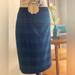 J. Crew Skirts | J. Crew The Pencil Skirt Green Blue Plaid Lined Pencil Skirt Size 6 | Color: Blue/Green | Size: 6