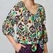 Anthropologie Tops | Anthropologie Vanessa Virginia Sveta Ikat 100% Silk Blouse | Color: Black/White | Size: Xs