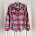 American Eagle Outfitters Tops | American Eagle - Plaid Button Up Shirt, Sz Xs | Color: Blue/Pink | Size: Xs