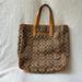 Coach Bags | Coach Bag Canvas Large 7069 Brown Tan Leather Tote | Color: Brown/Tan | Size: Os