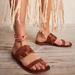 Free People Shoes | Free People Winding River Braided Strap Leather Slide Sandals Tan Size 7 Nwt | Color: Brown/Tan | Size: 7