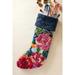 Anthropologie Holiday | Anthropologie Nori Floral Embroidered Beaded Christmas Stocking New | Color: Blue | Size: Os