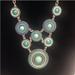 Anthropologie Jewelry | Beautiful Brand New With Tags Beaded Statement Necklace | Color: Blue/Silver | Size: Os