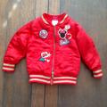 Disney Jackets & Coats | Disney I Love Mickey Red Satin Jacket | Color: Black/Red | Size: 3tg