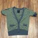 American Eagle Outfitters Tops | American Eagle Gray And Yellow Short Sleeved Striped Top Size Large | Color: Gray/Yellow | Size: L