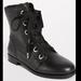 Kate Spade Shoes | Kate Spade Raquelle Lace Up Boot In Black Leather | Color: Black/Gold | Size: 6.5
